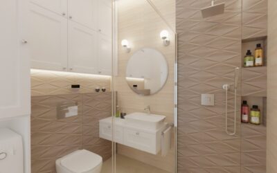 Łazienka elegancki brąz