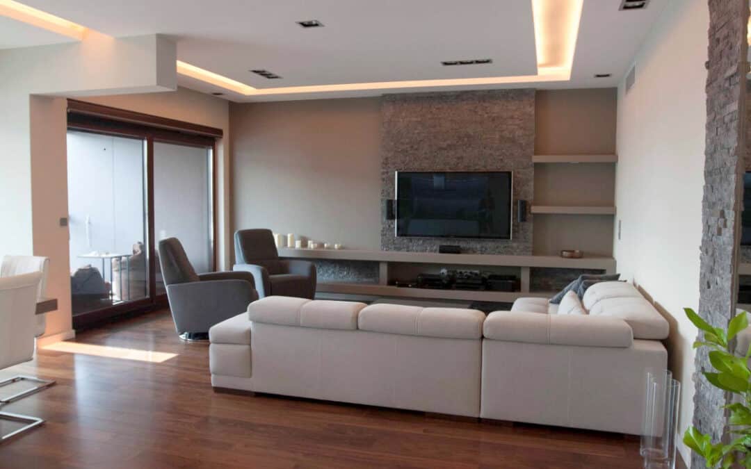 Salon w apartamentowcu na Żoliborzu