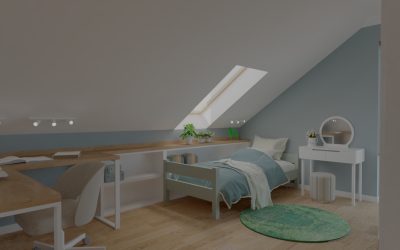 Pokój córki na&nbsp;poddaszu