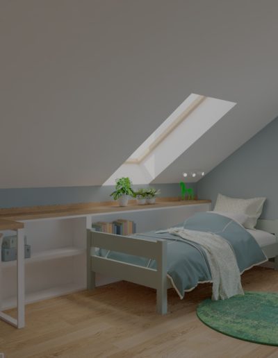 Architekt Wnętrz Warszawa ➜ Gdańsk ➜ PROJEKTY Wnętrz Warszawa Mazowieckie ➜ projekty wnętrz,metamorfoza wnętrz,aranżacja kuchni z salonem zdjęcia,projektant łazienek,architekt wnętrz Pokój córki na poddaszu