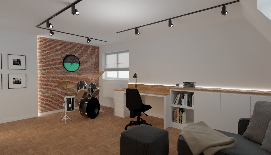 Pokój dla chłopca z perkusją