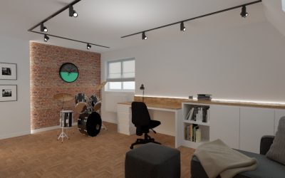 Pokój dla chłopca z&nbsp;perkusją