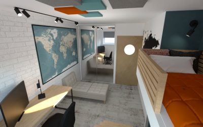 Pokój dla nastolatka z&nbsp;mapą Świata