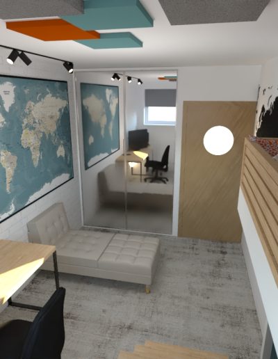 Architekt Wnętrz Warszawa ➜ Gdańsk ➜ PROJEKTY Wnętrz Warszawa Mazowieckie ➜ projekty wnętrz,metamorfoza wnętrz,aranżacja kuchni z salonem zdjęcia,projektant łazienek,architekt wnętrz Pokój dla nastolatka z mapą Świata