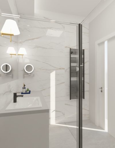 Architekt Wnętrz Warszawa ➜ Gdańsk ➜ PROJEKTY Wnętrz Warszawa Mazowieckie ➜ projekty wnętrz,metamorfoza wnętrz,aranżacja kuchni z salonem zdjęcia,projektant łazienek,architekt wnętrz Łazienka połączenie betonu i kamienia