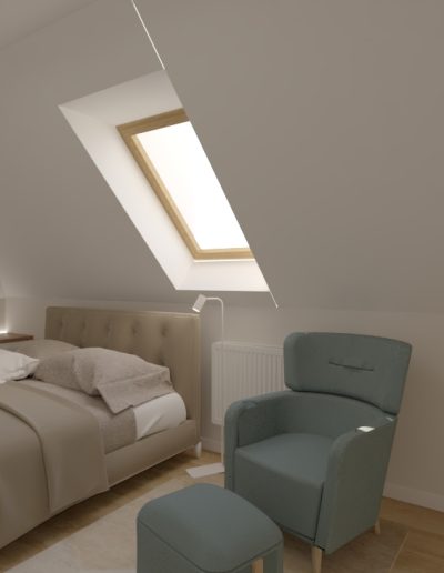 Architekt Wnętrz Warszawa ➜ Gdańsk ➜ PROJEKTY Wnętrz Warszawa Mazowieckie ➜ projekty wnętrz,metamorfoza wnętrz,aranżacja kuchni z salonem zdjęcia,projektant łazienek,architekt wnętrz Projekt sypialni na poddaszu