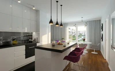 Architekt Wnętrz Warszawa ➜ Gdańsk ➜ Projektant mieszkań ➜ projektant mieszkań,projektanci mieszkań,projekt mieszkania,projektanta mieszkania,ile kosztuje projekt mieszkania Salon z kuchnią Marysin