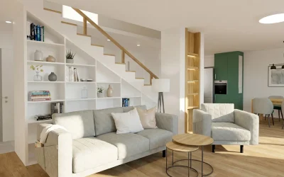 Architekt Wnętrz Warszawa ➜ Gdańsk ➜ Projektant salonów ➜ projektant salonów,projektanci salonów,projekt salonu,projektanta salonów,ile kosztuje projekt salonu KUCHNIA z salonem – zieleń i biel