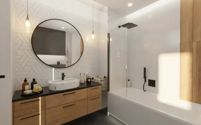 Architekt Wnętrz Warszawa ➜ Gdańsk ➜ Projektant sypialni ➜ projektant sypialni,projektanci sypialni,projekt sypialni,projektanta sypialni,ile kosztuje projekt sypialni Łazienka – drewno połączone z plecionką