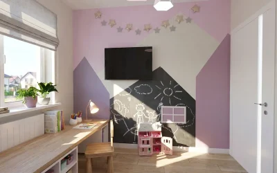 Architekt Wnętrz Warszawa ➜ Gdańsk ➜ Projektant kuchni ➜ projektant kuchni,projektanci kuchni,projekt kuchni,projektanta kuchni,ile kosztuje projekt kuchni Pokój dla małej dziewczynki z tapetą