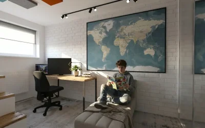 Architekt Wnętrz Warszawa ➜ Gdańsk ➜ Projektant kuchni ➜ projektant kuchni,projektanci kuchni,projekt kuchni,projektanta kuchni,ile kosztuje projekt kuchni Pokój dla nastolatka z mapą Świata