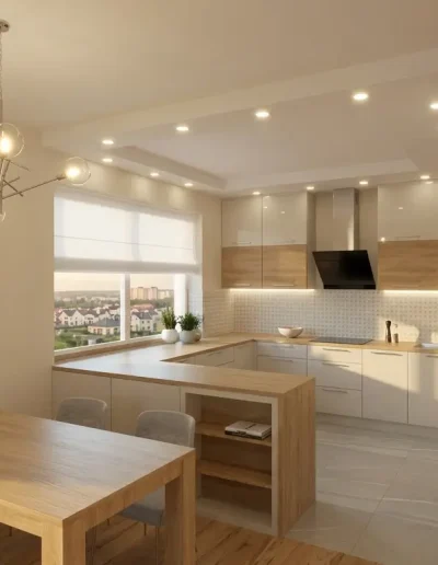 Architekt Wnętrz Warszawa ➜ Gdańsk ➜ PROJEKTY – SALONY Projektant Mieszkań Warszawa Mazowieckie ➜ Jak zaprojektować salon? Salon oliwkowy z kuchnią
