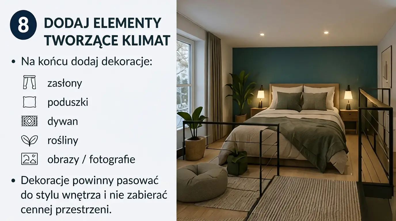 Projektant Wnętrz Warszawa ➜ Gdańsk ➜ łóżko z antresolą,łóżko z antresolą dla dzieci,sypialnia na antresoli,pokój z łóżkiem na antresoli,sypialnia na antresoli aranżacje ➜ 8 dodaj elementy tworzace klimat