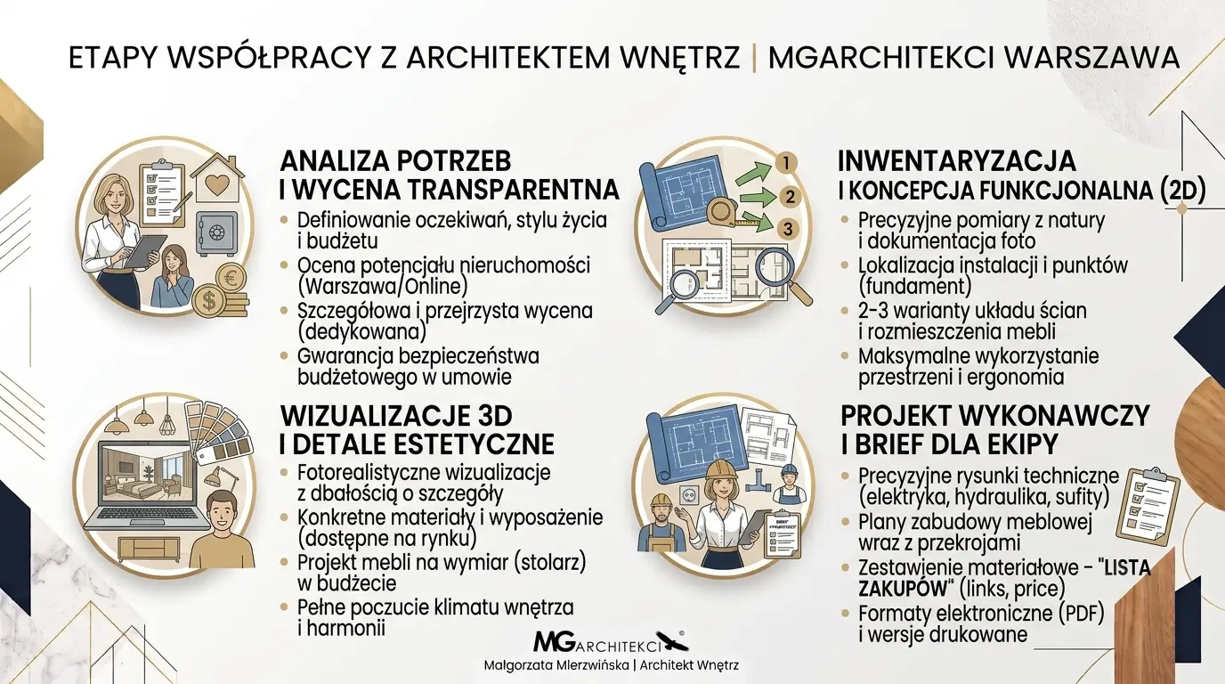 Projektant Wnętrz Warszawa ➜ Gdańsk ➜ projektant wnętrz,architekt wnętrz warszawa ➜ infografika etapy wspolpracy z architektem wnetrz
