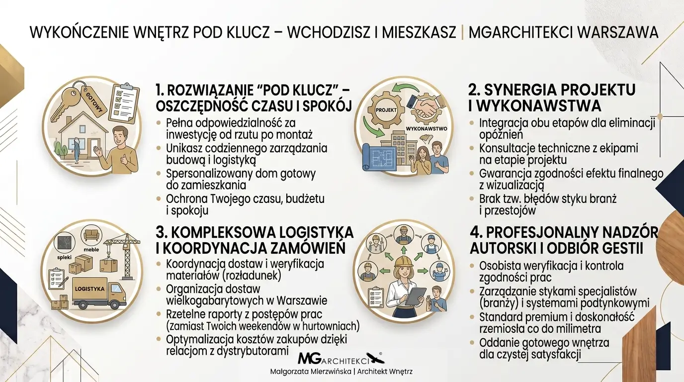 Projektant Wnętrz Warszawa ➜ Gdańsk ➜ Wykończenie pod klucz Warszawa ➜ infografika wykonczenie wnetrz pod klucz wchodzisz i mieszkasz
