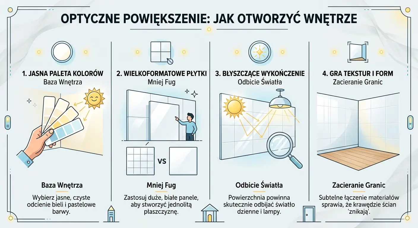 Projektant Wnętrz Warszawa ➜ Gdańsk ➜ maleńka łazienka ➜ optyczne powiekszenie wnetrza