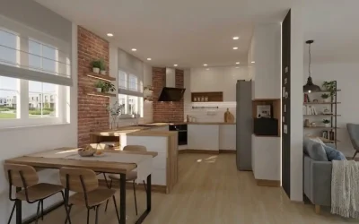 Architekt Wnętrz Warszawa ➜ Gdańsk ➜ OFERTA PROJEKTANT WNĘTRZ ➜ Mazowsze, Pomorze, Małopolska… ➜ projektant wnętrz,architekt wnętrz warszawa Kuchnia z cegłą i drewnem