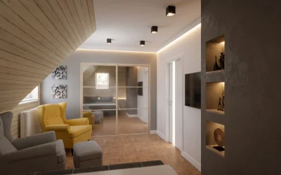 Architekt Wnętrz Warszawa ➜ Gdańsk ➜ Projektant łazienek ➜ projektant łazienek,projektanci łazienek,projekt łazienki,projektanta łazienki,ile kosztuje projekt łazienki Sypialnia z lustrem Nadarzyn